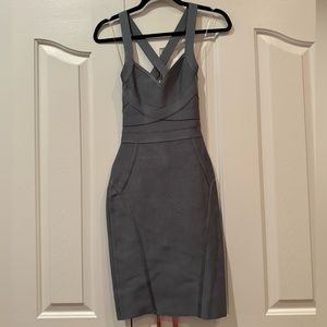 Women’s HOUSE OF CB slate blue bandage dress - size small. Brand new! Never worn